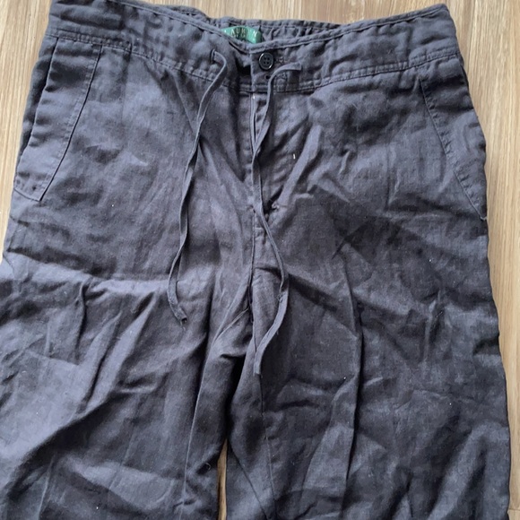 Linen black pants, Ralph Lauren, size 10 - Picture 2 of 2